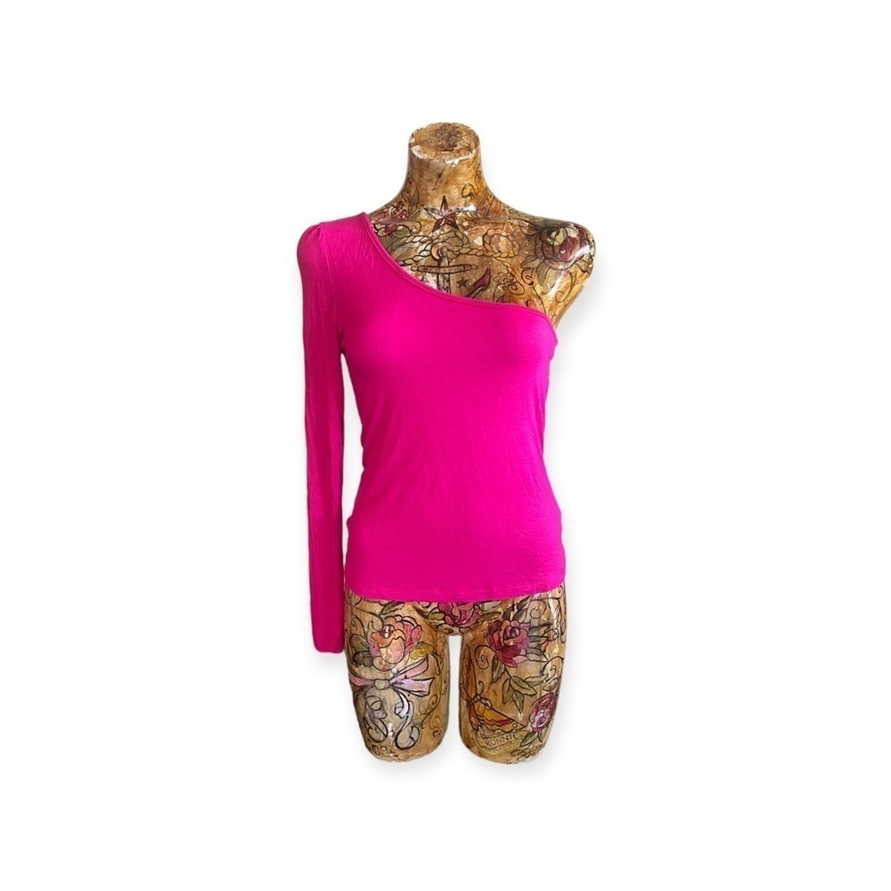 Lucca Couture top pink one shoulder medium